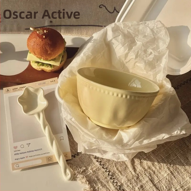 Reliefná keramická miska s podglazúrovou úpravou, nordický štýl, guľatá, vhodná do mikrovlnky