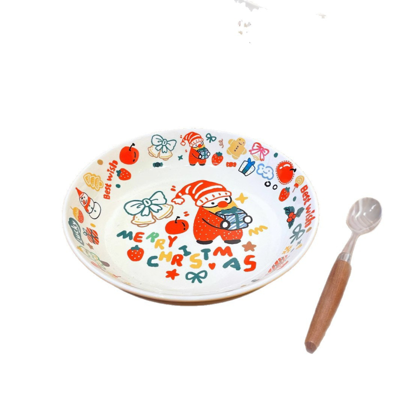 Set de boluri ceramice pentru o singură persoană: bol pentru tăiței, bol pentru orez și cană, formă circulară, subglazură, stil drăguț, compatibil cu microunde