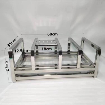 Nerūsējā tērauda virtuves plaukts dēļu un nažu uzglabāšanai, pastiprināts dizains, mūsdienīgs minimālisma stils, logotipa druka, 2020. gada izlaišana
