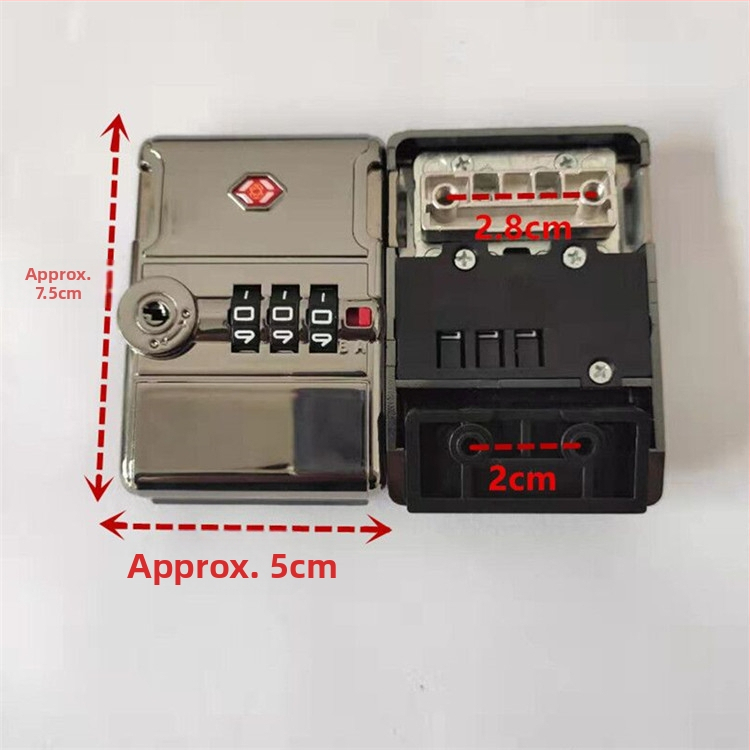 Lagaminų dėžės spyna su slaptažodžiu, ABS medžiaga, apsauga nuo vagystės, atsarginė dalis