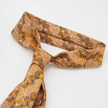 Set cravată, batistă de buzunar și butoni de manșetă | Model Jacquard Paisley | Fire poliester | Diametrul butonilor de manșetă 1,5 cm