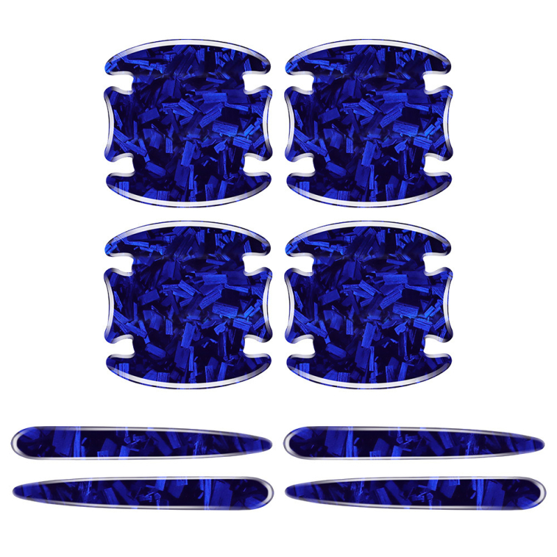 Λωρίδα προστασίας θυρών αυτοκινήτου με μοτίβο ανθρακονήματος – σετ 8 τεμαχίων αυτοκόλλητης προστασίας για πόρτες και λαβές, κατάλληλο για όλα τα μοντέλα