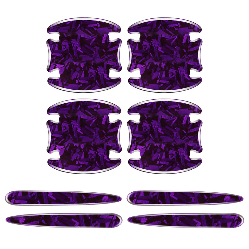 Λωρίδα προστασίας θυρών αυτοκινήτου με μοτίβο ανθρακονήματος – σετ 8 τεμαχίων αυτοκόλλητης προστασίας για πόρτες και λαβές, κατάλληλο για όλα τα μοντέλα