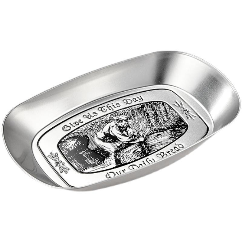 Retro metalni tanjur za prženu piletinu i pomfrit, piknički tanjur, kreativan metalni poslužavnik, tanjur za užinu i suho voće, korejskog stila užina