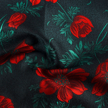 Bow Tie ir kišeninės skarelės komplektas su gėlių raštu iš poliesterio džakardo