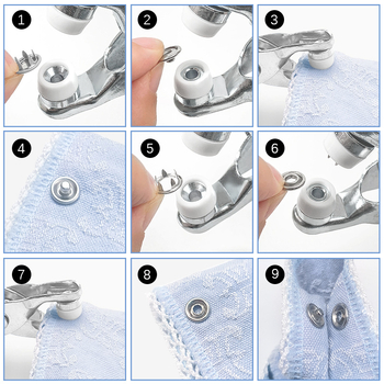 Метални snap копчета с пет щипки, скрити за дрехи — сплав, комплект за монтаж; подходящи за дънки, шапки, ризи, якета и чанти
