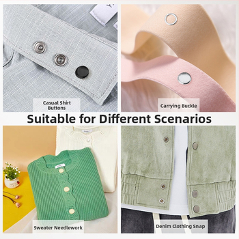 Метални snap копчета с пет щипки, скрити за дрехи — сплав, комплект за монтаж; подходящи за дънки, шапки, ризи, якета и чанти