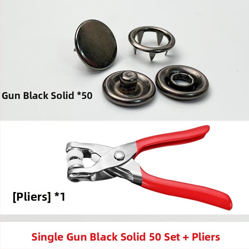 Метални snap копчета с пет щипки, скрити за дрехи — сплав, комплект за монтаж; подходящи за дънки, шапки, ризи, якета и чанти