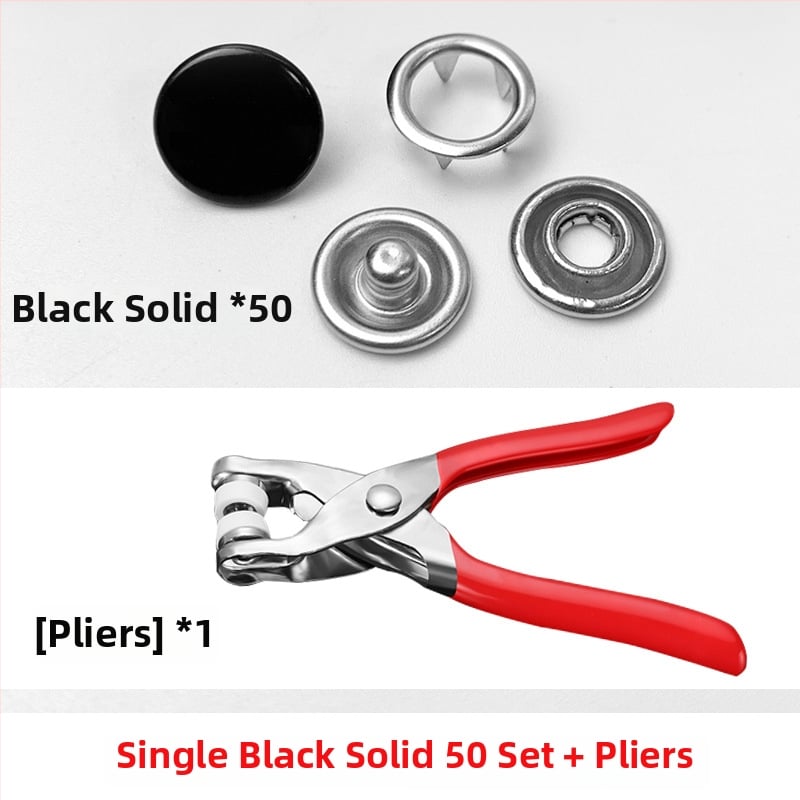 Метални snap копчета с пет щипки, скрити за дрехи — сплав, комплект за монтаж; подходящи за дънки, шапки, ризи, якета и чанти