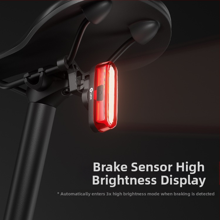Задно светло за велосипед със умна спирачка и светкавично предупреждение за нощно каране (за планински и шосейни велосипеди)