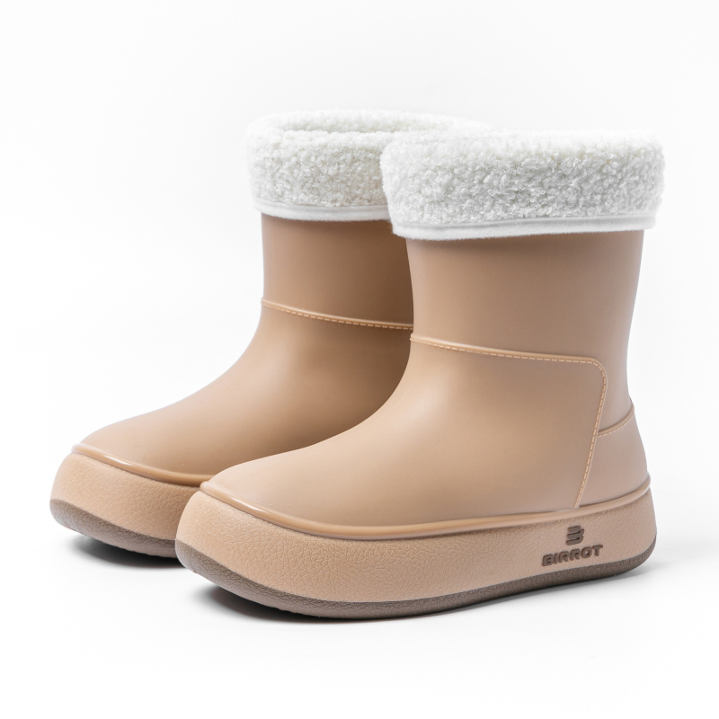 Damske kišne čizme od PVC, do sredine potkoljenice - protuklizne, vodootporne, nizak potpetica 1–3 cm, pull-on sa čvrstim gornjim dijelom, BIRROT