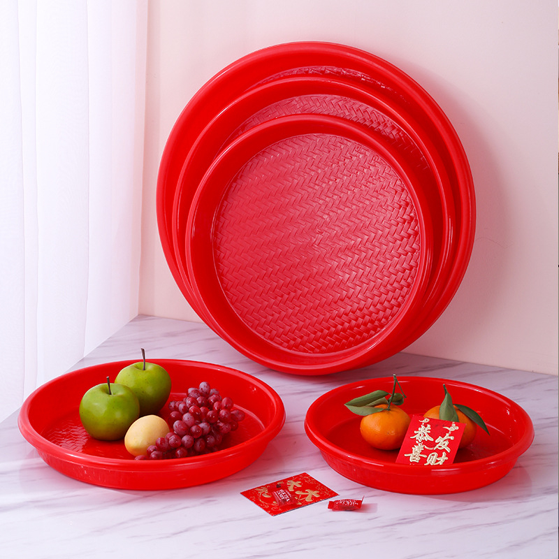 Plastična okrugla posuda za voće, Yajiaxing – jednostavan i svečani stil; materijal: plastika; kategorija: posuda za voće