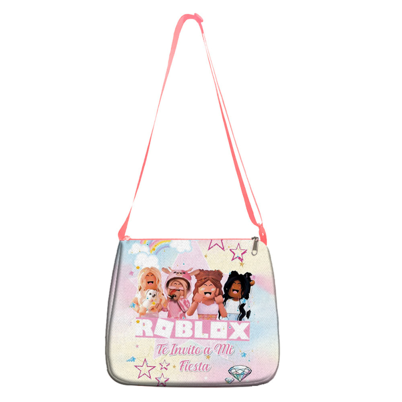 Ružičasta ženska torba Stitch — velika sedlasta torba za rame i crossbody, s motivom crtanog filma