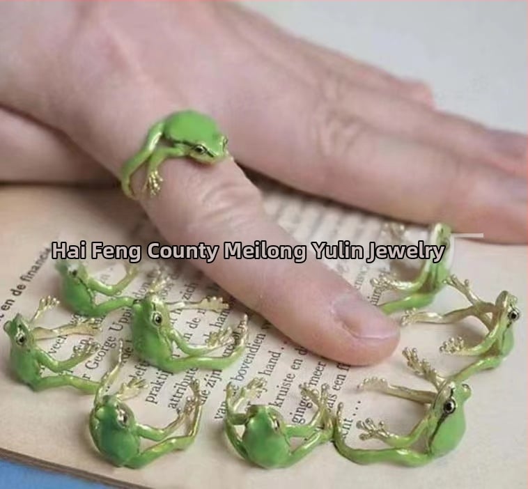 Varlės ausų klipsai – varis, karikatūrų stilius, lašinio aliejaus paviršius, 2024 vasaros leidimas