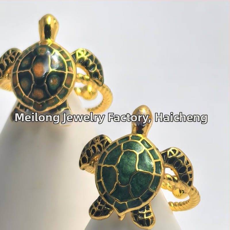 Varlės ausų klipsai – varis, karikatūrų stilius, lašinio aliejaus paviršius, 2024 vasaros leidimas