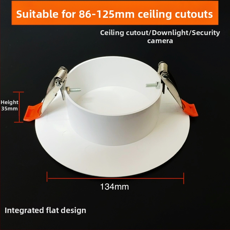Capac decorativ circular pentru gaura de tavan pentru iluminat - ABS, diametru 94/134/185/230 mm, grosime perete 3 mm, marca Zhang Plastic