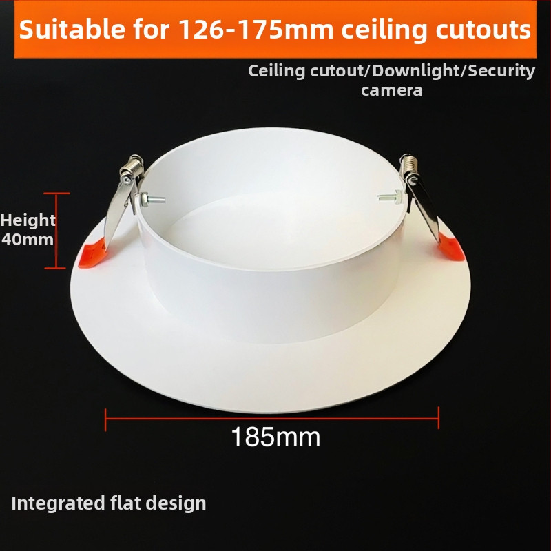 Capac decorativ circular pentru gaura de tavan pentru iluminat - ABS, diametru 94/134/185/230 mm, grosime perete 3 mm, marca Zhang Plastic