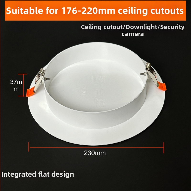 Capac decorativ circular pentru gaura de tavan pentru iluminat - ABS, diametru 94/134/185/230 mm, grosime perete 3 mm, marca Zhang Plastic