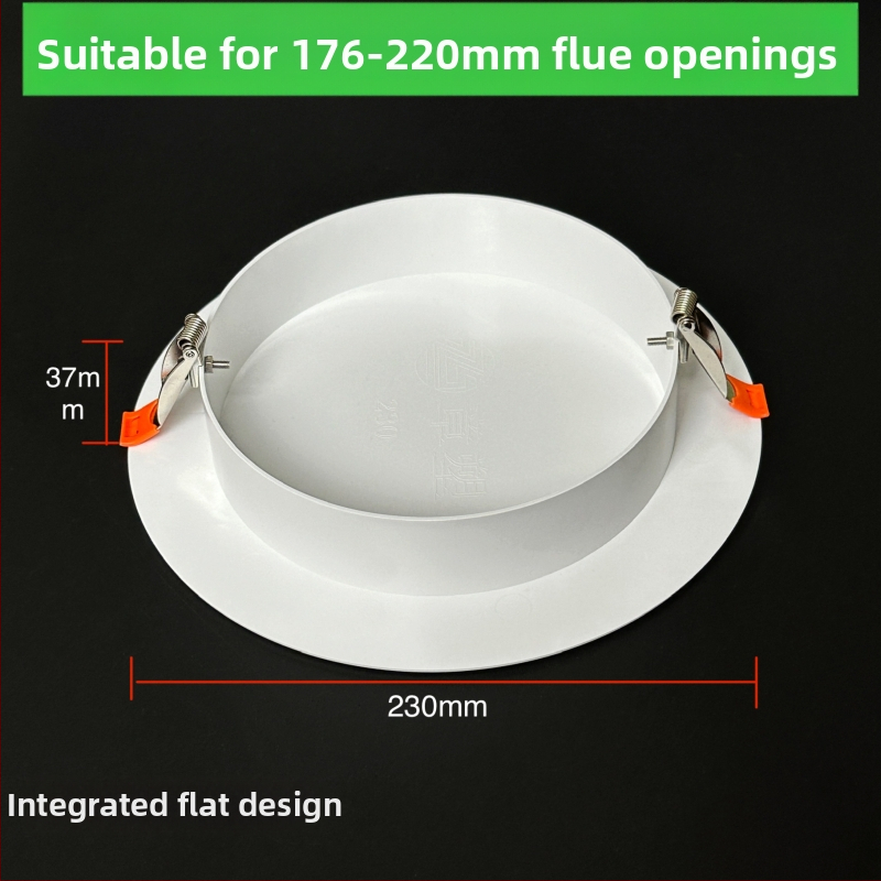 Capac decorativ circular pentru gaura de tavan pentru iluminat - ABS, diametru 94/134/185/230 mm, grosime perete 3 mm, marca Zhang Plastic