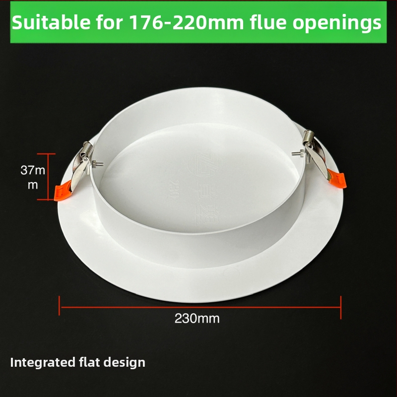 Capac decorativ circular pentru gaura de tavan pentru iluminat - ABS, diametru 94/134/185/230 mm, grosime perete 3 mm, marca Zhang Plastic