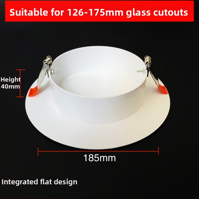 Capac decorativ circular pentru gaura de tavan pentru iluminat - ABS, diametru 94/134/185/230 mm, grosime perete 3 mm, marca Zhang Plastic