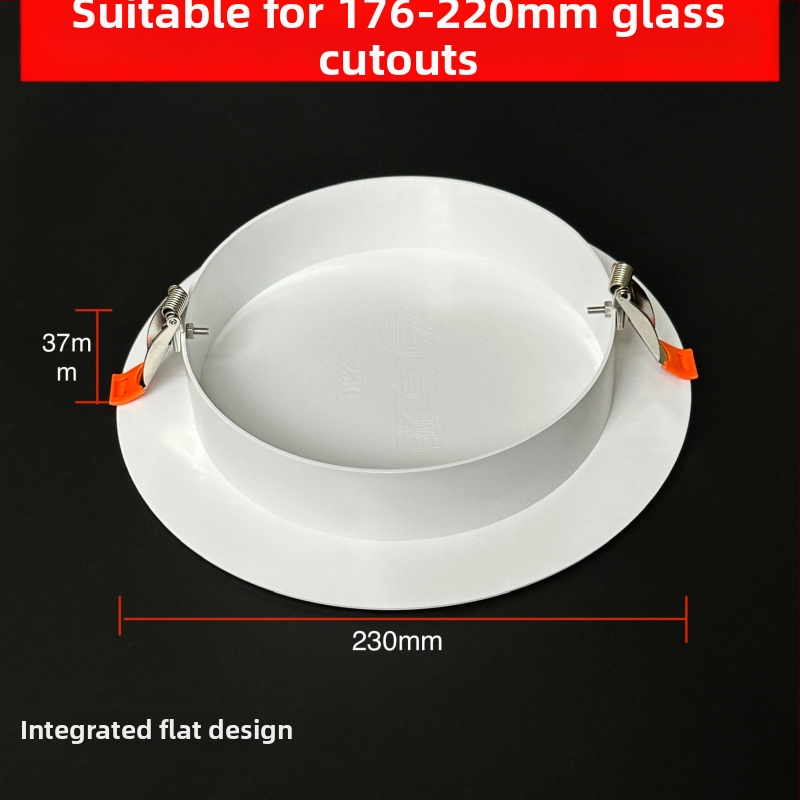 Capac decorativ circular pentru gaura de tavan pentru iluminat - ABS, diametru 94/134/185/230 mm, grosime perete 3 mm, marca Zhang Plastic