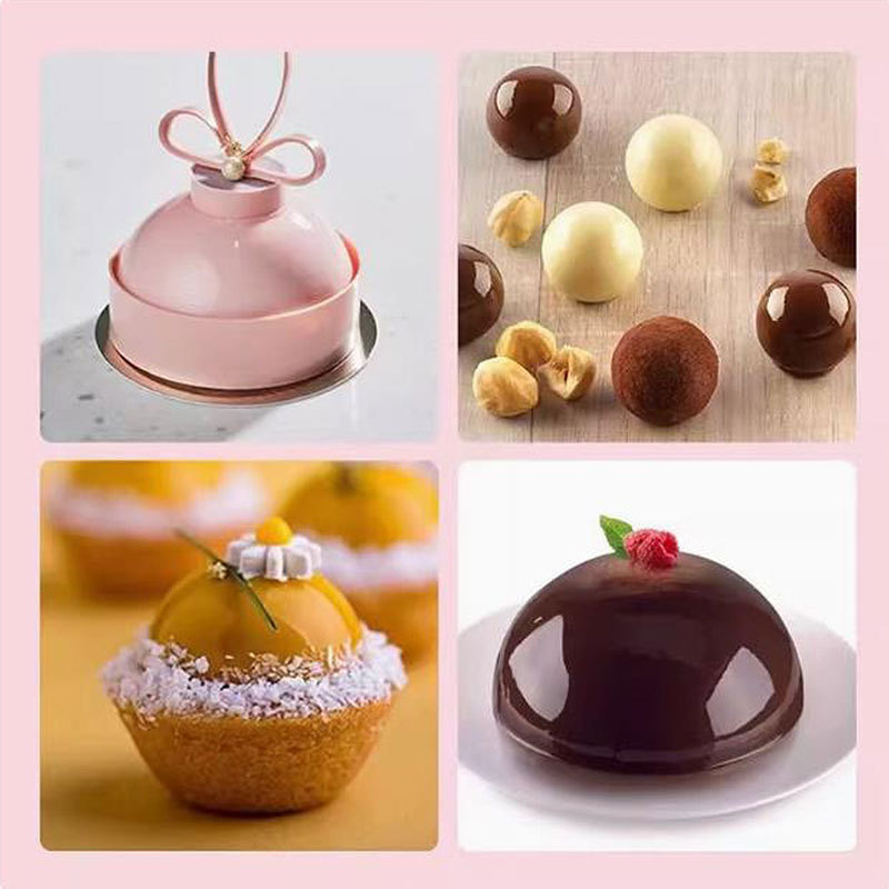 Silikonski kalupi za pečenje s različitim kuglastim i polukružnim oblicima – materijal: silikon; kategorija: kalupi za pečenje/torte; stil: moderni minimalistički; pakiranje: pojedinačno