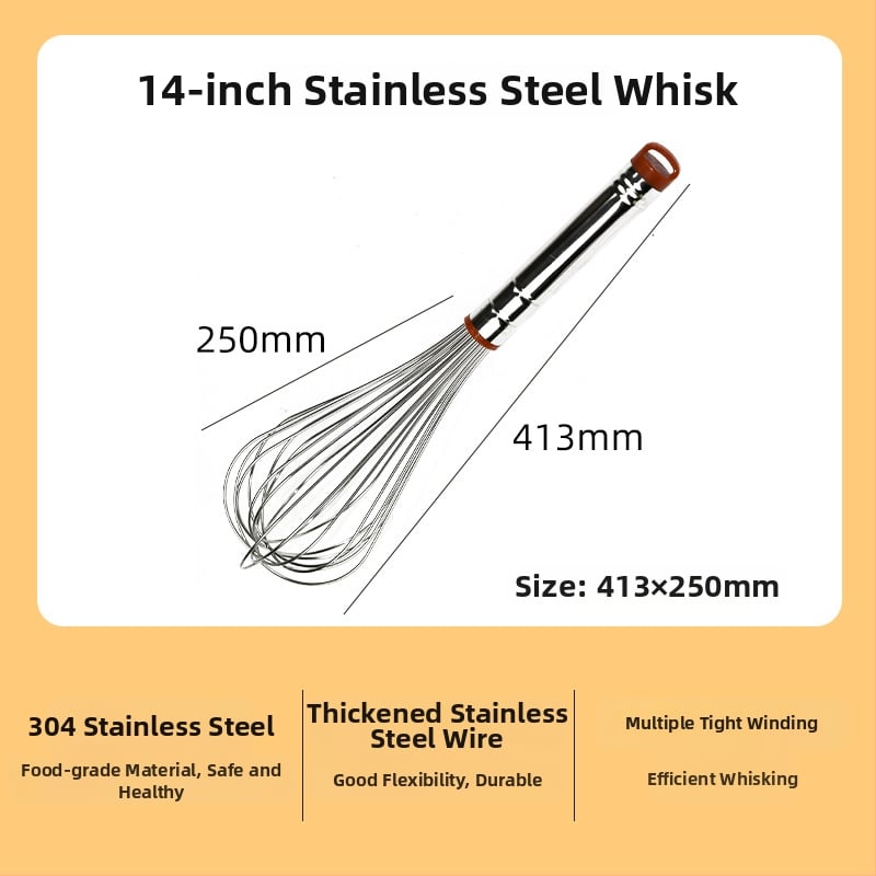 Kézi tojásfelverő 304 rozsdamentes acélból, kerek fogantyúval, Hongping márka, modern minimalista stílus