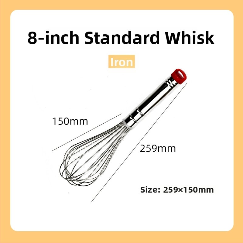 Kézi tojásfelverő 304 rozsdamentes acélból, kerek fogantyúval, Hongping márka, modern minimalista stílus