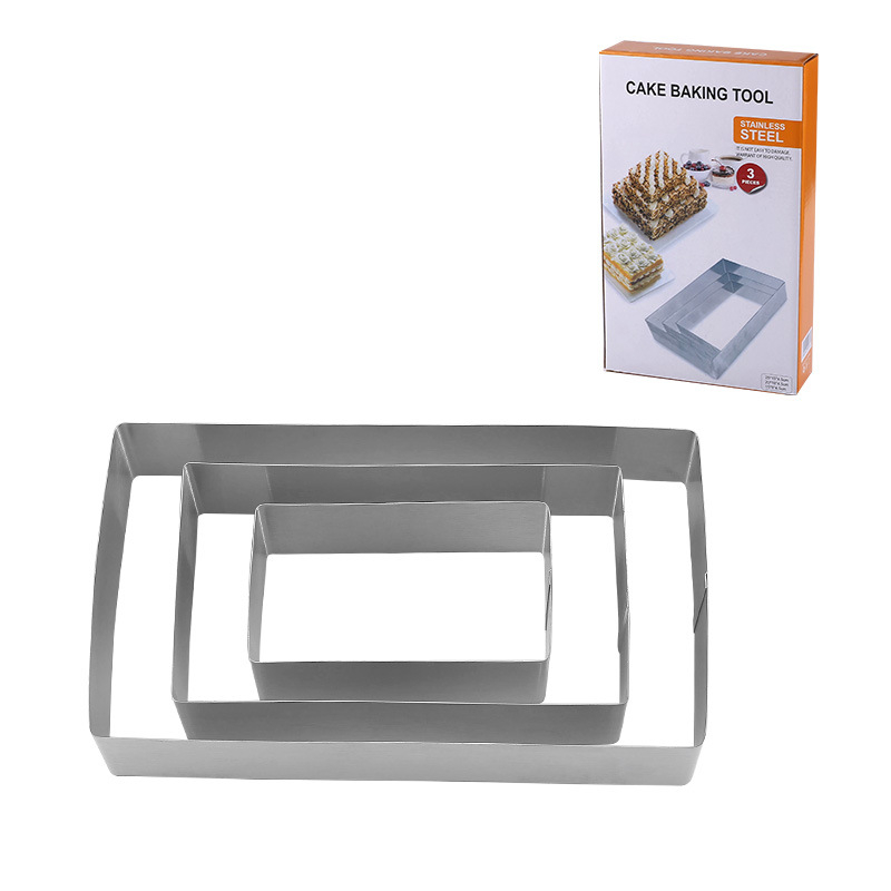 Set od 3 kružnih kalupa za tortu od nehrđajućeg čelika za mousse