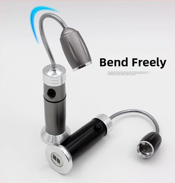 LED лампа за работа с гъвкава тръба, Ledora чип, презареждаща се, регулирам фокус, корпус от алуминиева сплав, ≤100 лм