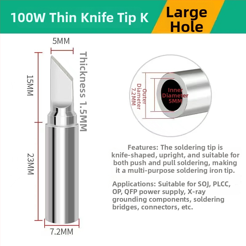 Vârf de lipire electric, seria 919, încălzire internă, 100W, fără plumb