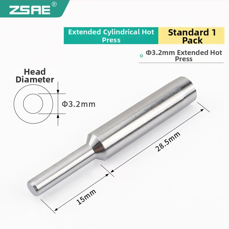 Karsēšanas preses galvas detaļa, modelis 936, pagarināta, kvadrātveida un apaļa rieva, plastmasas galva