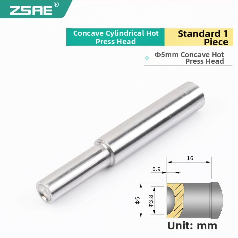 Karsēšanas preses galvas detaļa, modelis 936, pagarināta, kvadrātveida un apaļa rieva, plastmasas galva