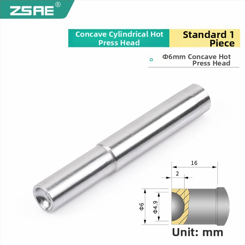 Karsēšanas preses galvas detaļa, modelis 936, pagarināta, kvadrātveida un apaļa rieva, plastmasas galva