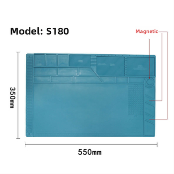 Mobilā tālruņa remontam darba paliktnis no silikona, siltuma izolācijas plāksne, modelis S150, biezums 5 mm, mīksta cietība