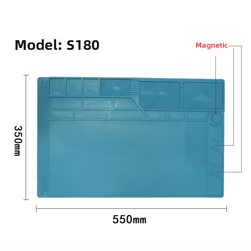 Mobilā tālruņa remontam darba paliktnis no silikona, siltuma izolācijas plāksne, modelis S150, biezums 5 mm, mīksta cietība