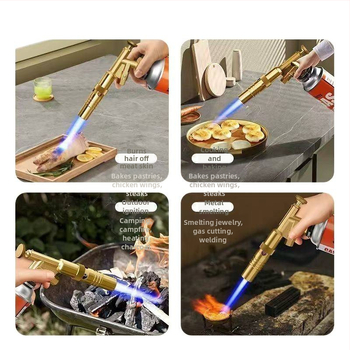 Vara galvas smidzināšanas pistole – daudzfunkcionāla liesmas smidzināšanas pistole mājas lietošanai, metināšanai un ārējai aizdedzei; maksimālais spiediens 10, maksimālais plūsmas ātrums 10, optimālais smidzināšanas attālums 10, strūmas platums 10, materiā