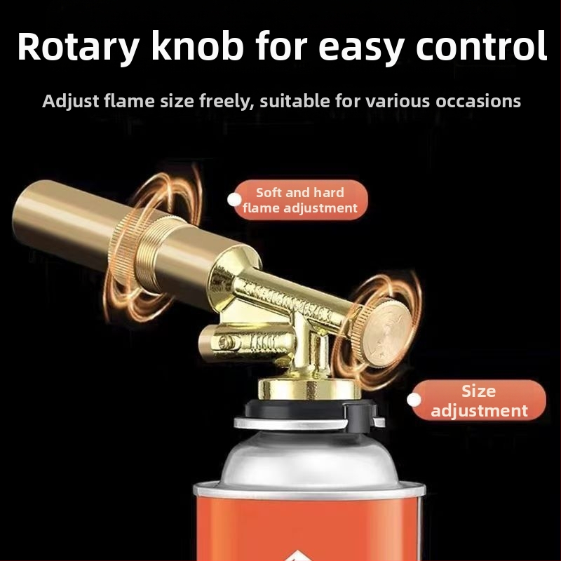 Vara galvas smidzināšanas pistole – daudzfunkcionāla liesmas smidzināšanas pistole mājas lietošanai, metināšanai un ārējai aizdedzei; maksimālais spiediens 10, maksimālais plūsmas ātrums 10, optimālais smidzināšanas attālums 10, strūmas platums 10, materiā