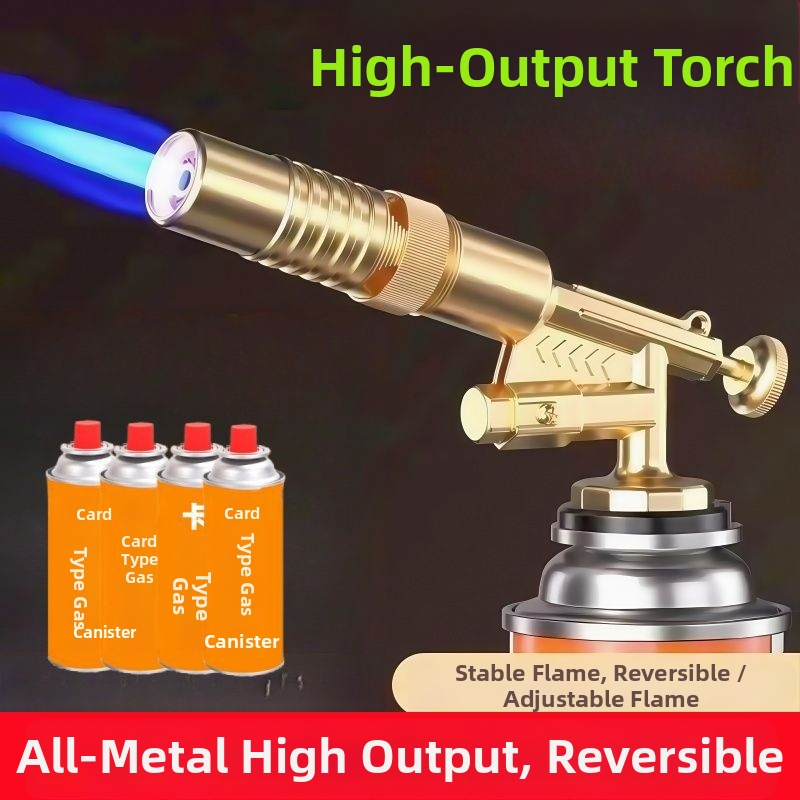 Vara galvas smidzināšanas pistole – daudzfunkcionāla liesmas smidzināšanas pistole mājas lietošanai, metināšanai un ārējai aizdedzei; maksimālais spiediens 10, maksimālais plūsmas ātrums 10, optimālais smidzināšanas attālums 10, strūmas platums 10, materiā