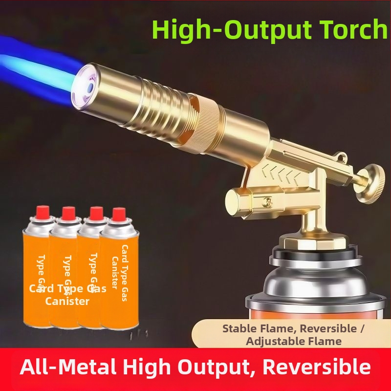 Vara galvas smidzināšanas pistole – daudzfunkcionāla liesmas smidzināšanas pistole mājas lietošanai, metināšanai un ārējai aizdedzei; maksimālais spiediens 10, maksimālais plūsmas ātrums 10, optimālais smidzināšanas attālums 10, strūmas platums 10, materiā