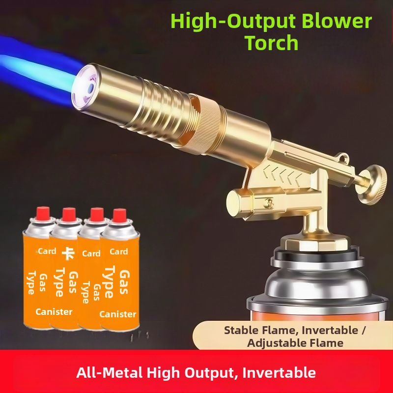 Vara galvas smidzināšanas pistole – daudzfunkcionāla liesmas smidzināšanas pistole mājas lietošanai, metināšanai un ārējai aizdedzei; maksimālais spiediens 10, maksimālais plūsmas ātrums 10, optimālais smidzināšanas attālums 10, strūmas platums 10, materiā