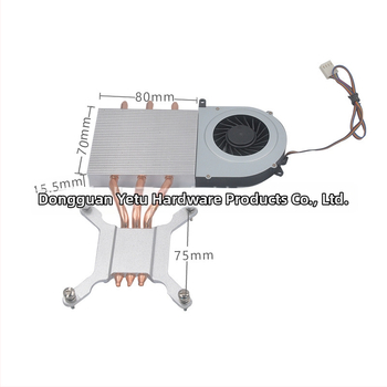 CPU hűtőradiátor All-in-One PC-hez, 3 hőcső, réz-alumínium-plasztikus felépítés, hidraulikus csapágyas ventilátor, 3000 RPM, csendes működés