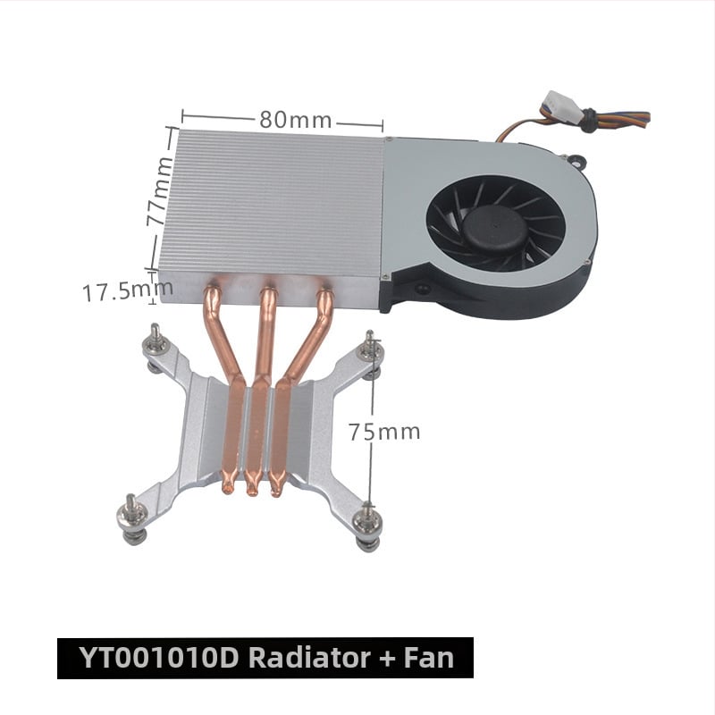 CPU hűtőradiátor All-in-One PC-hez, 3 hőcső, réz-alumínium-plasztikus felépítés, hidraulikus csapágyas ventilátor, 3000 RPM, csendes működés