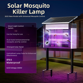 Napelemes kültéri szúnyogirtó lámpa - LED, 220V, 20W, CE-tanúsítvány, testreszabás elérhető (LED; 220V; 20W; CE)