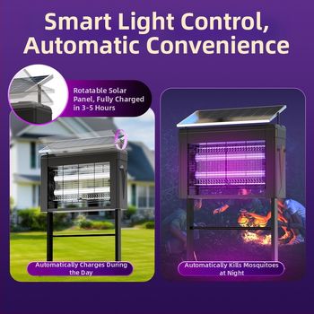 Napelemes kültéri szúnyogirtó lámpa - LED, 220V, 20W, CE-tanúsítvány, testreszabás elérhető (LED; 220V; 20W; CE)