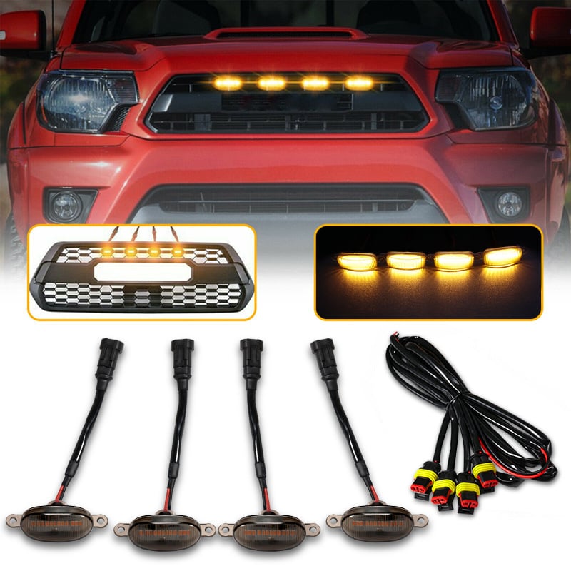 LED dnevna svjetla za masku automobila s 12 LED-ima u mreži, 12V, 20W, plastični LED, mogućnost prilagodbe
