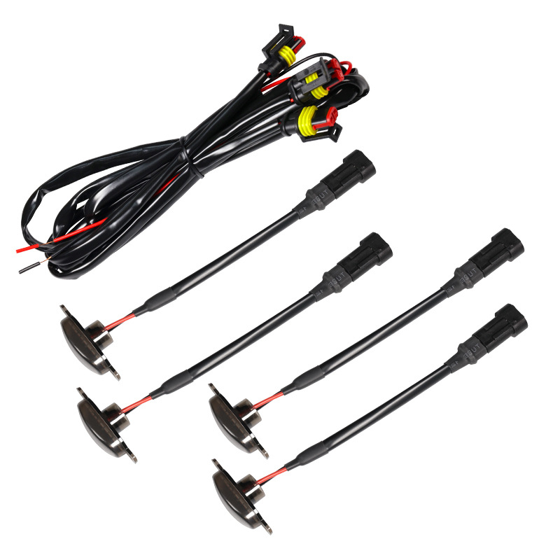 LED dnevna svjetla za masku automobila s 12 LED-ima u mreži, 12V, 20W, plastični LED, mogućnost prilagodbe