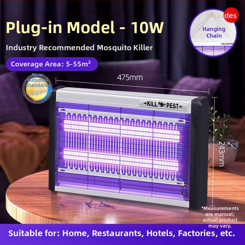 Szúnyogirtó lámpa cserélhető akkumulátorral, ötvözet burkolat, vízálló, 61 m² feletti lefedettség, akkumulátor élettartama több mint 12 óra