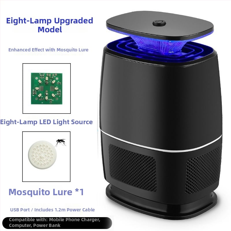Elektromos szúnyogölő plug-in lámpa – Beltéri használatra, 21–30 m² lefedettség, LED háló, ABS